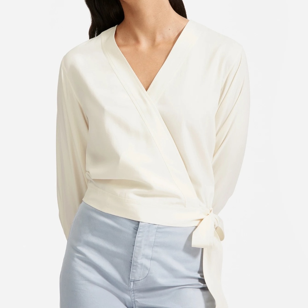 Everlane Washable Silk Wrap Top